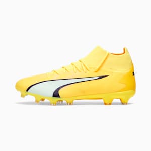 Chaussures de soccer avec crampons ULTRA PRO FG/AG Homme, Yellow Blaze-PUMA White-PUMA Black, extralarge